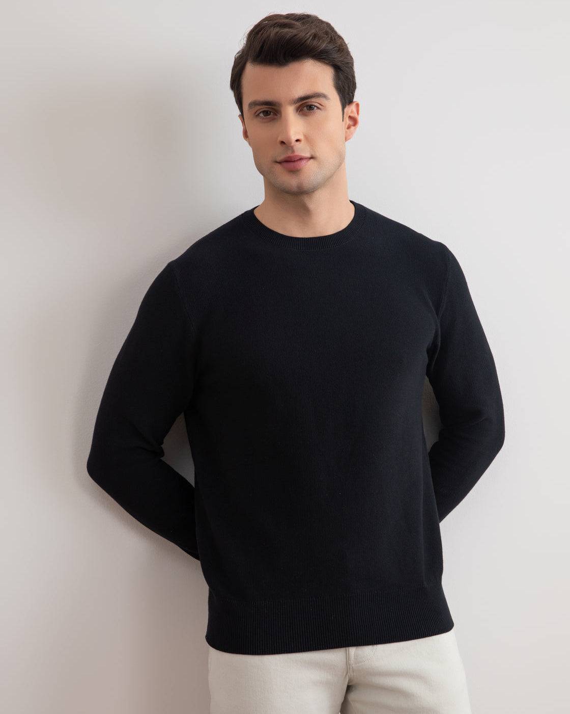 Black 18mil Crewneck Sweater - Tour&Tate