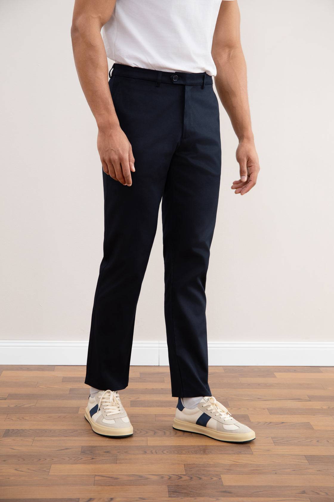 Navy Stretch Straight-Fit Chino - Tour&Tate