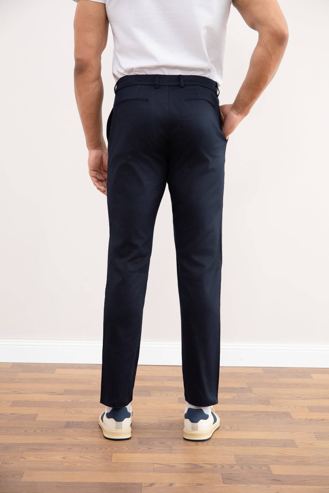Navy Stretch Straight-Fit Chino - Tour&Tate