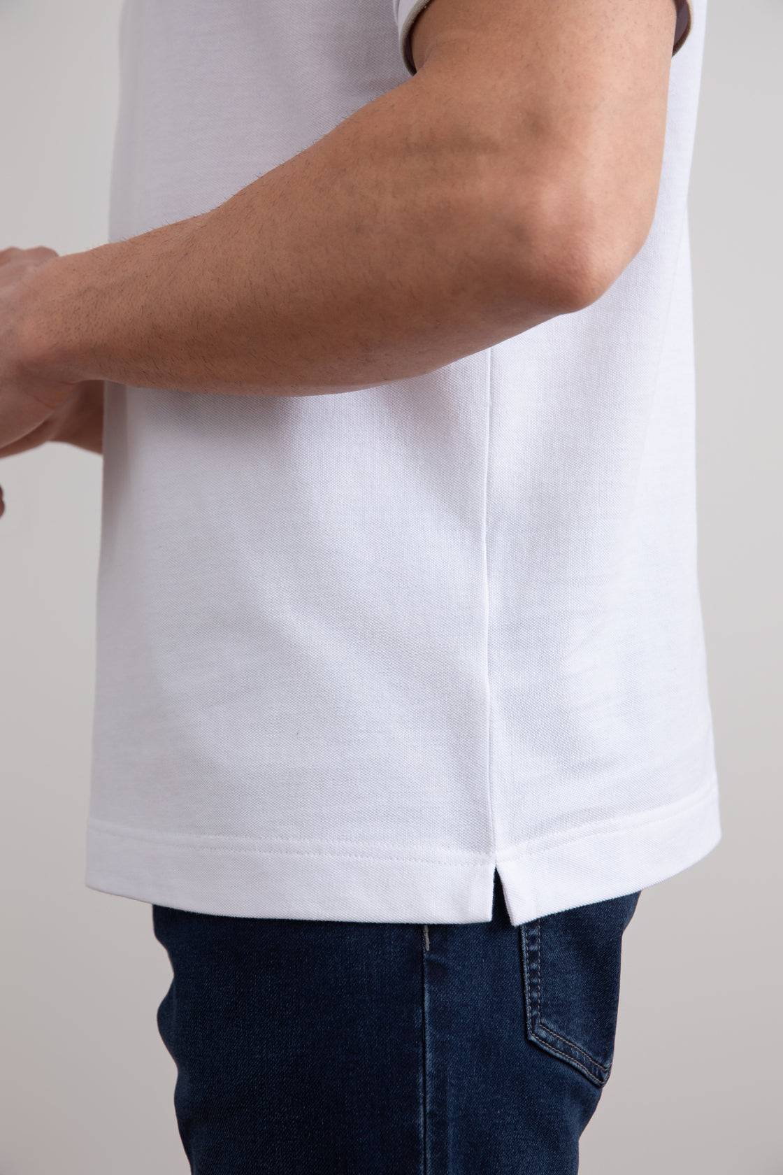 White Cruise Open Polo Shirt - Tour&Tate