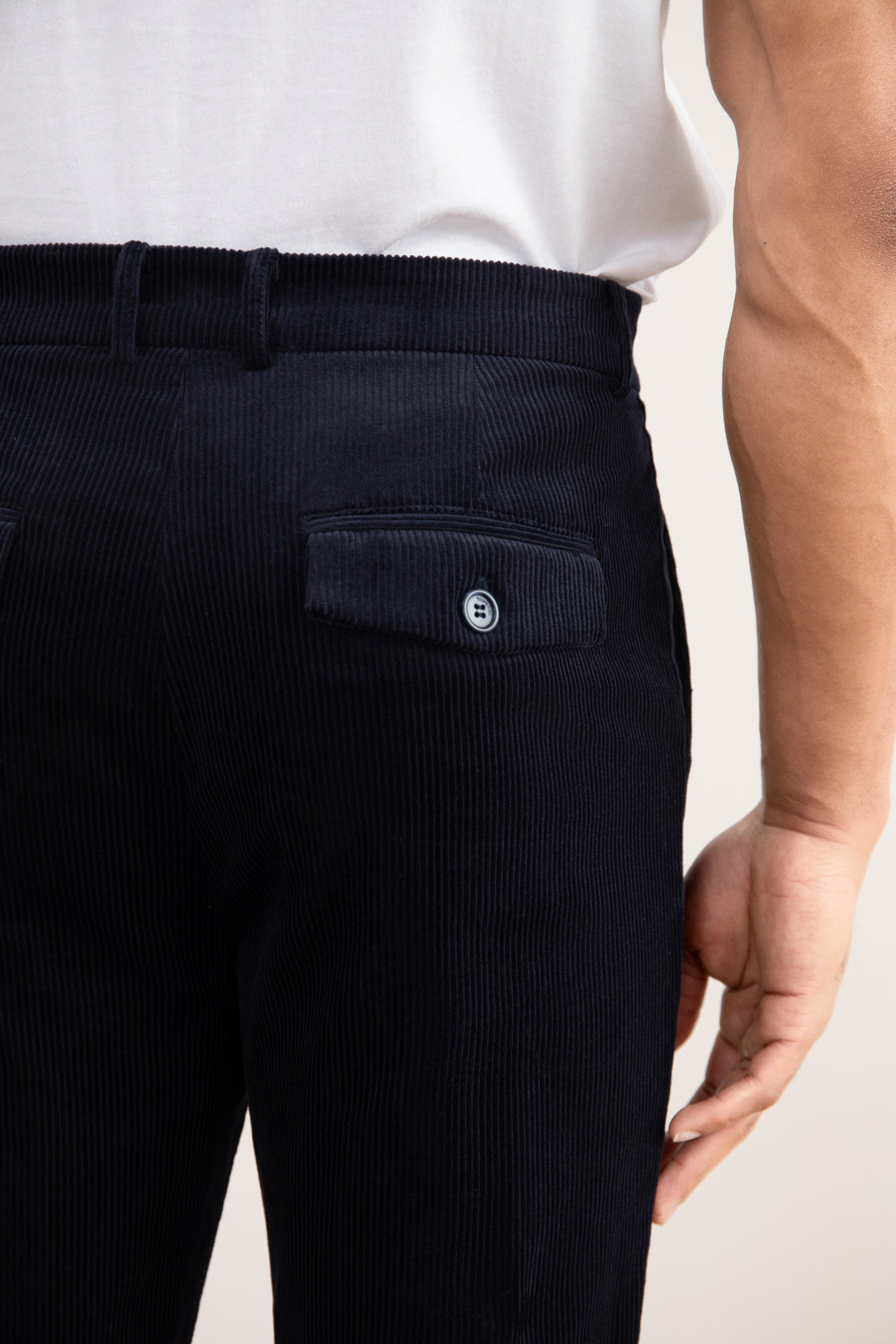Marine rechte Corduroy Broek