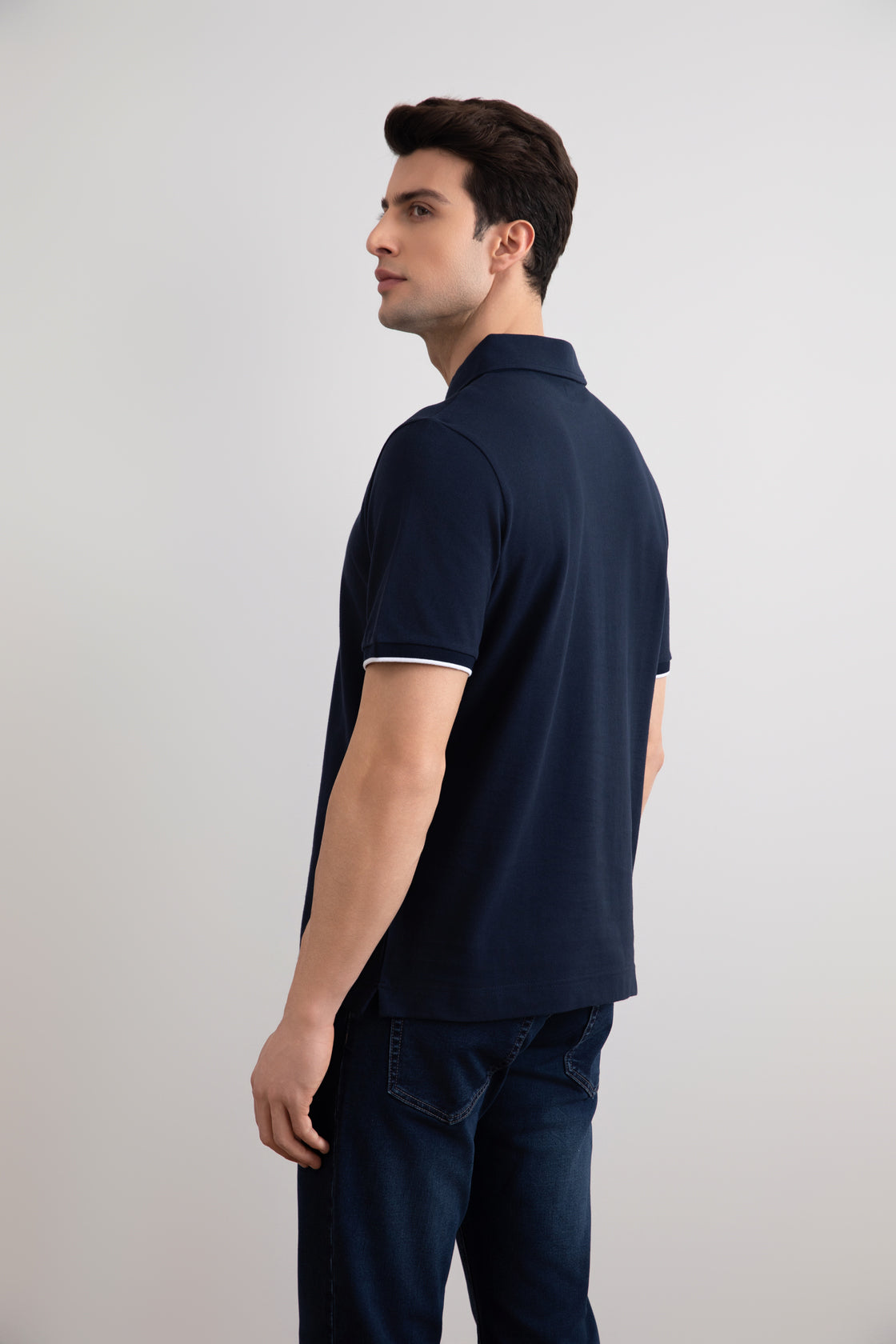 Navy Cruise Open Polo Shirt