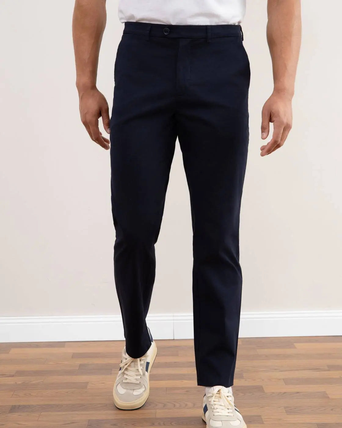 Navy Blue Straight-Fit Chino - Tour&Tate