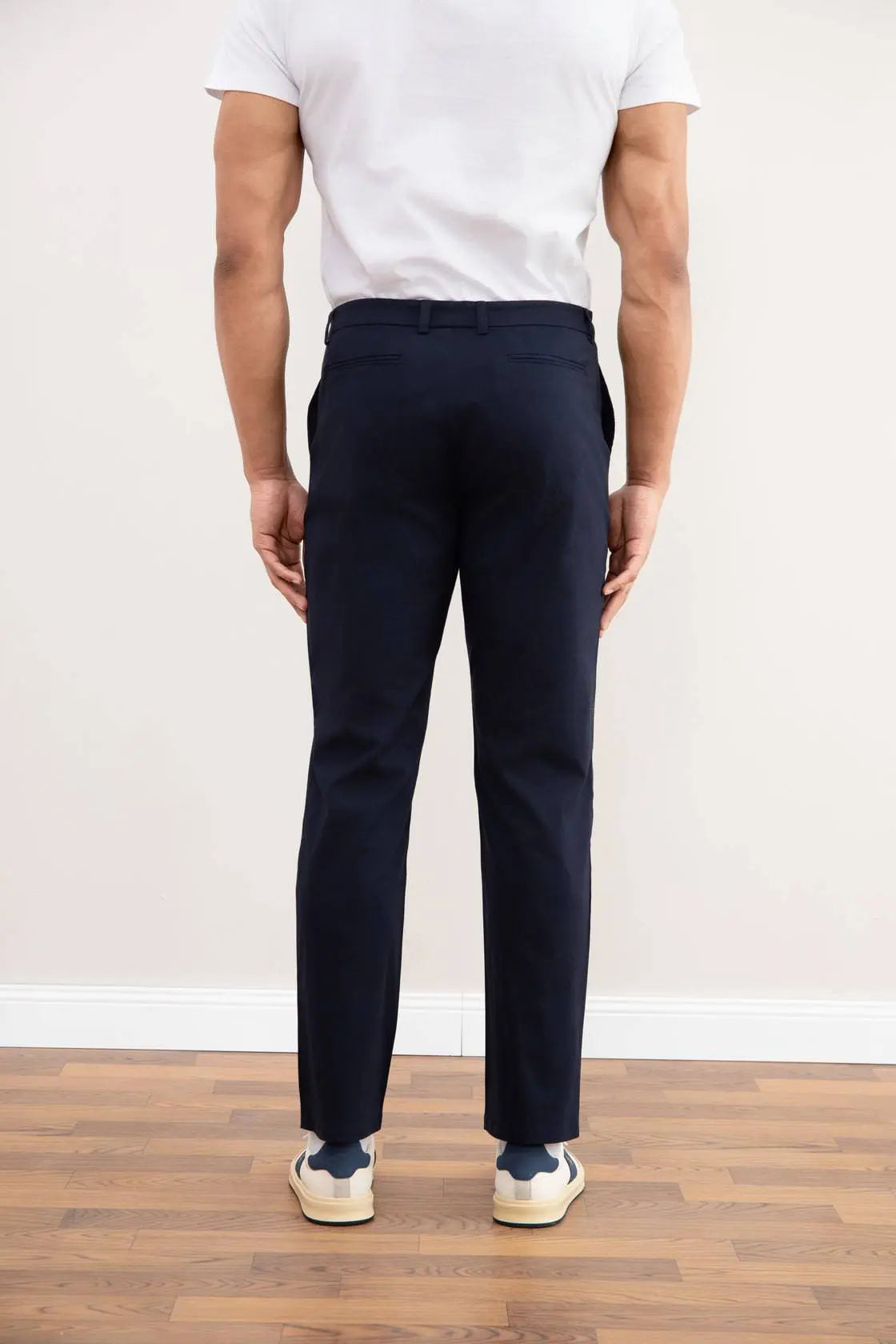 Navy Blue Straight-Fit Chino - Tour&Tate