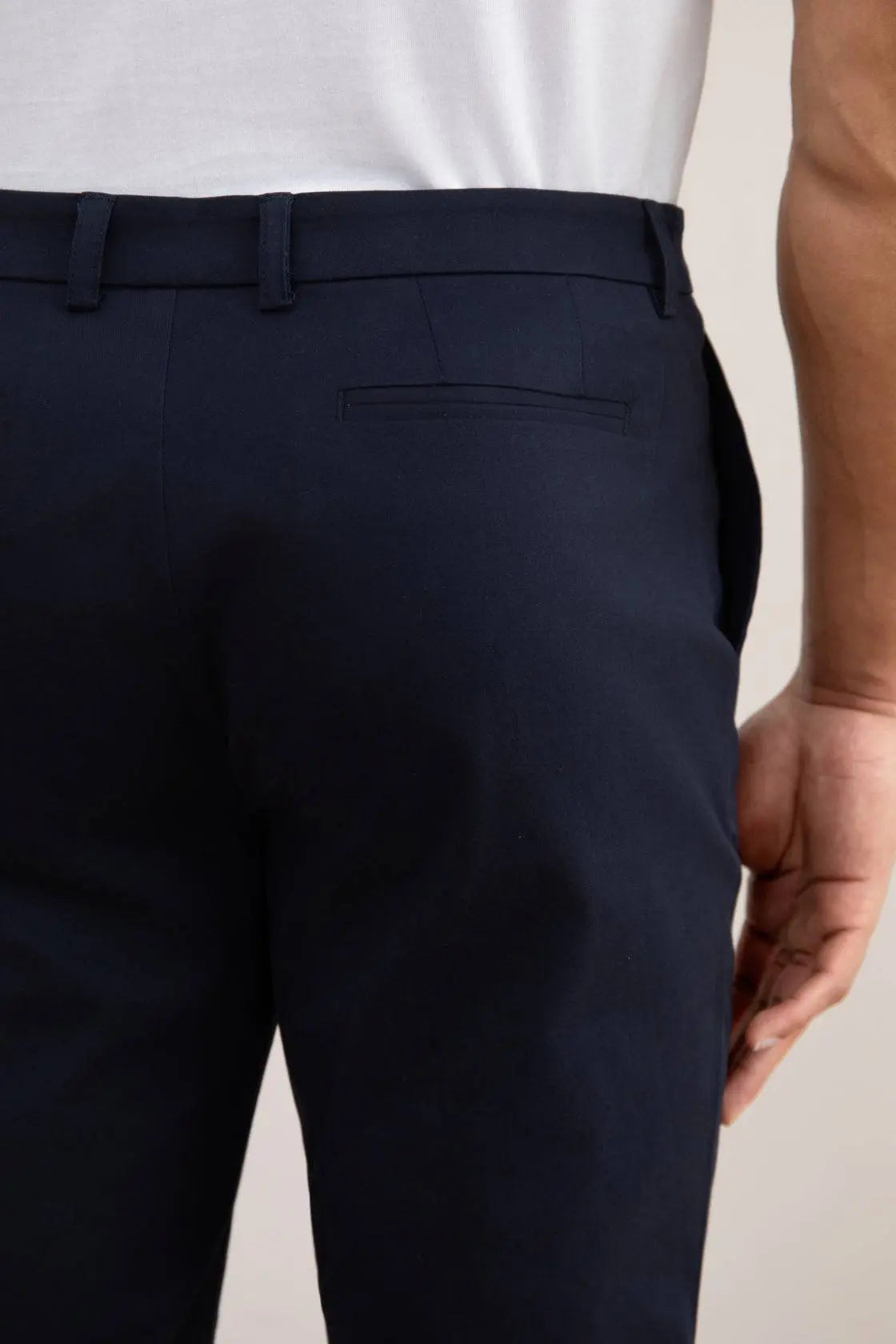 Navy Blue Straight-Fit Chino - Tour&Tate