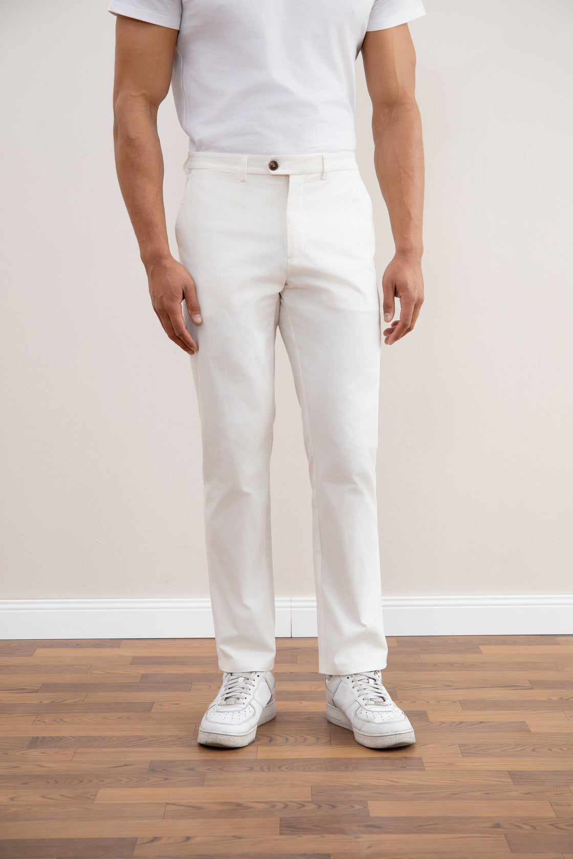 Chino recto blanco