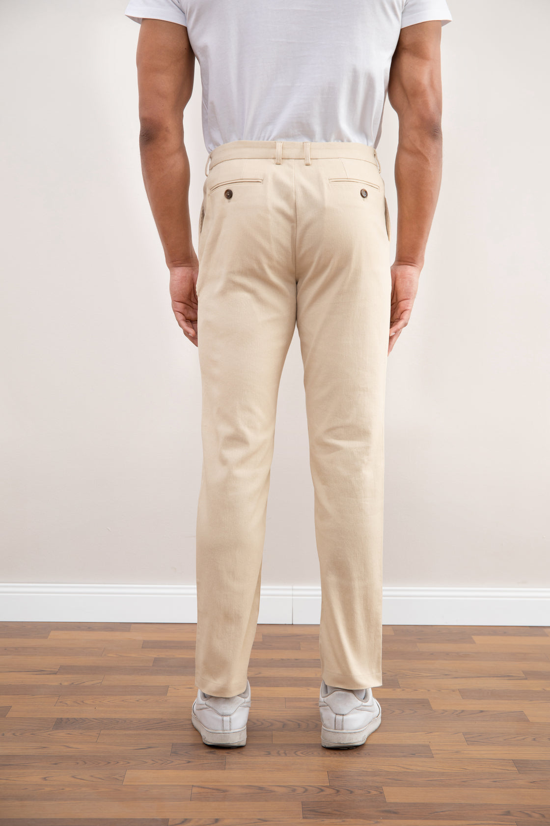 Pantalon d'hiver beige à coupe droite