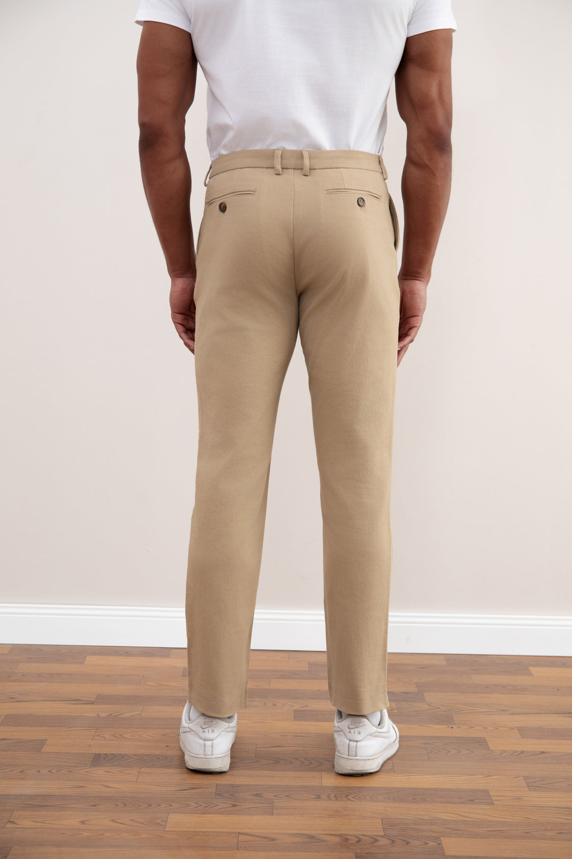 Pantalones de invierno rectos de color tostado