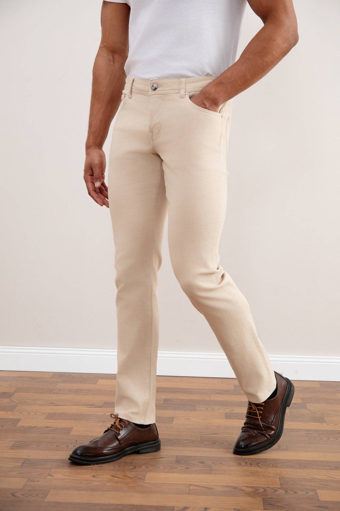 Sand Stretch Five-pockets Jeans - Tour&Tate