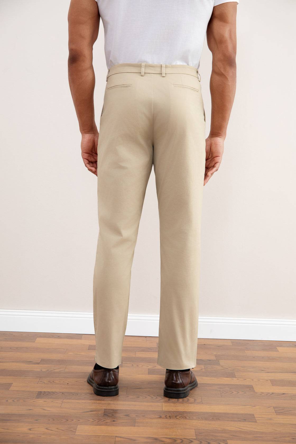 Beige Straight-Fit Chino - Tour&Tate