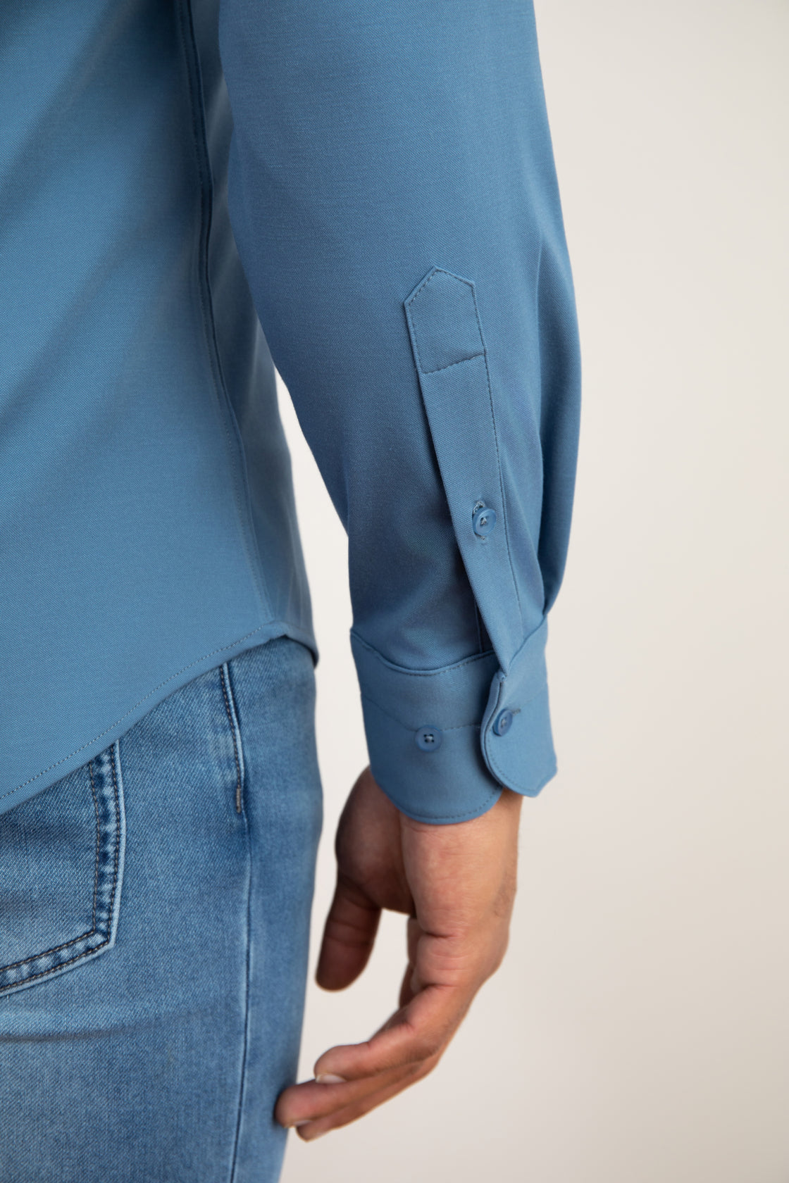 Chemise confort turquoise