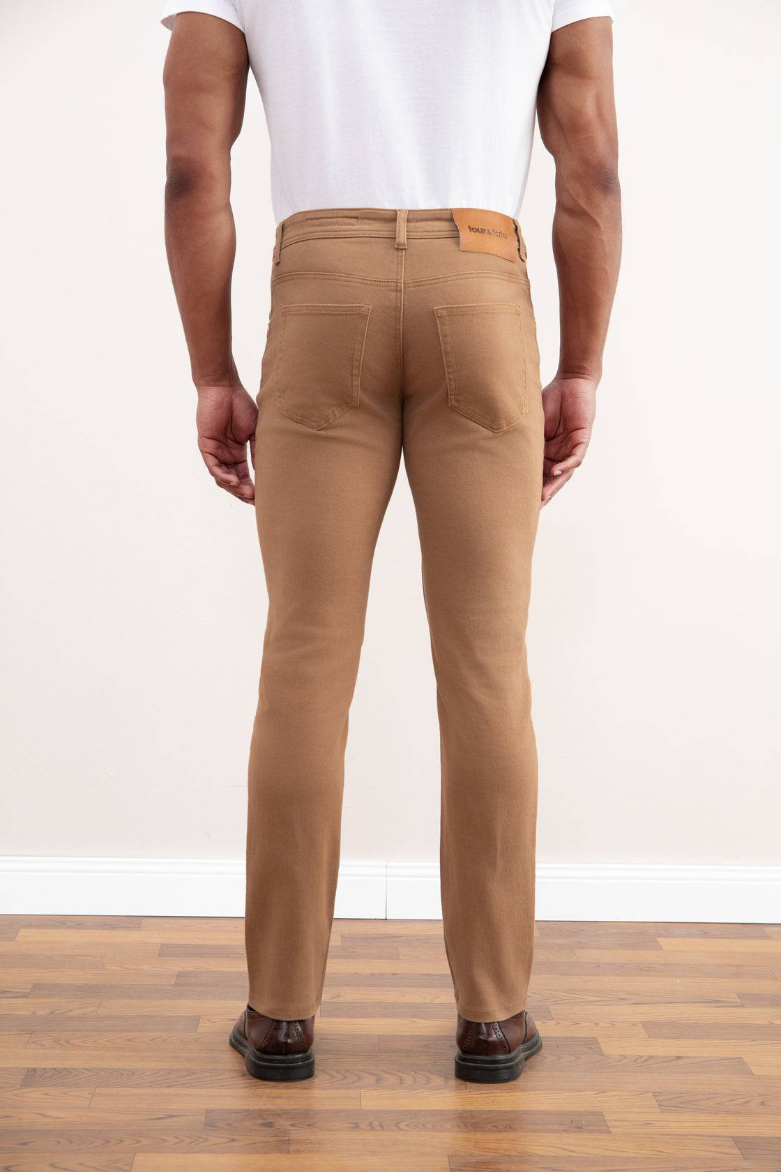 Light Taupe Stretch Five-pockets Jeans - Tour&Tate