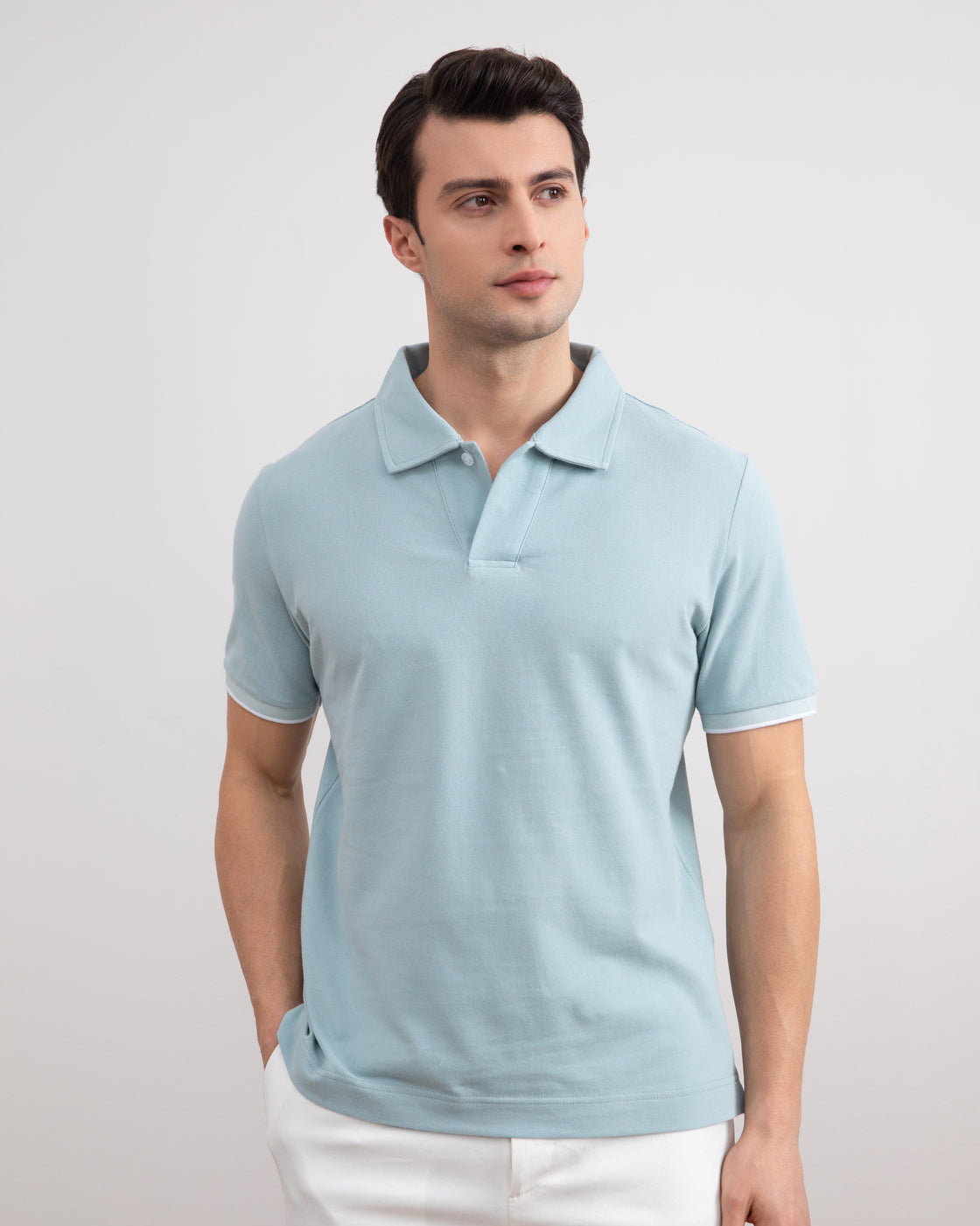 Turqoise Cruise Open Polo Shirt