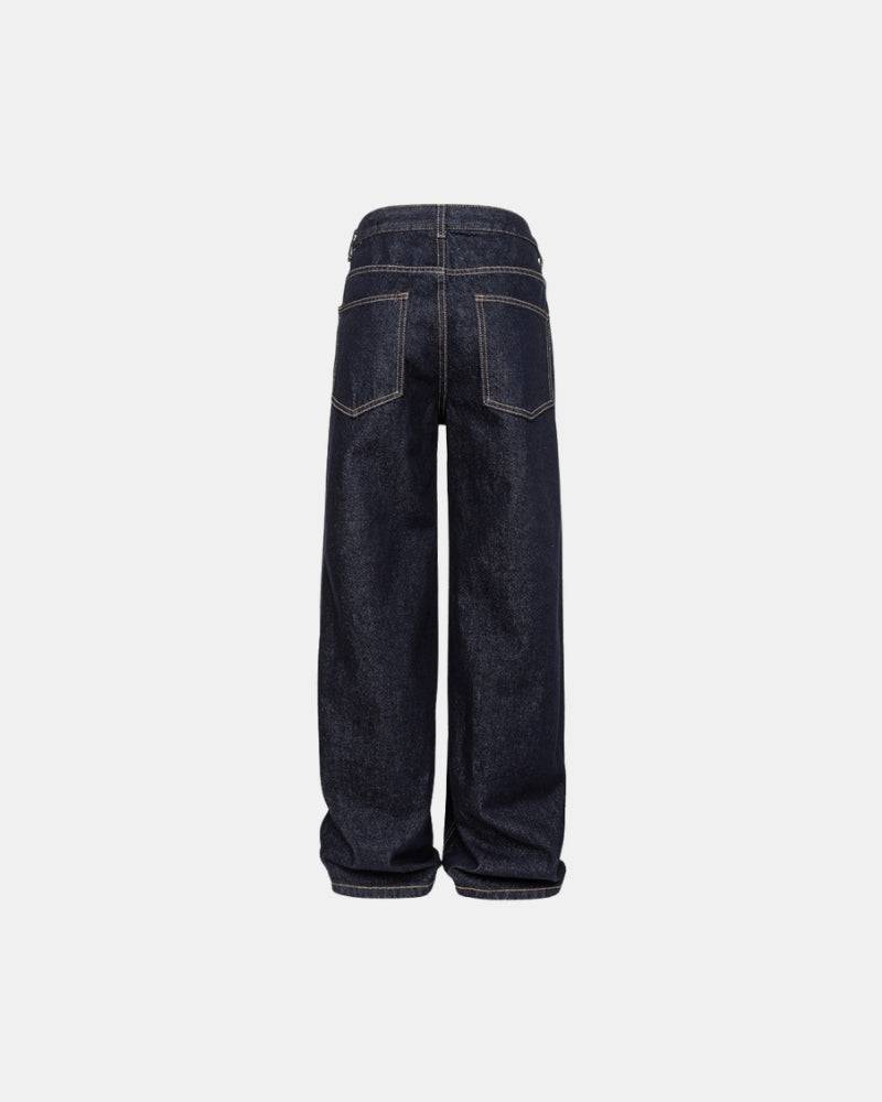 Relaxed Fit Wide-Leg Jeans Blak Wash