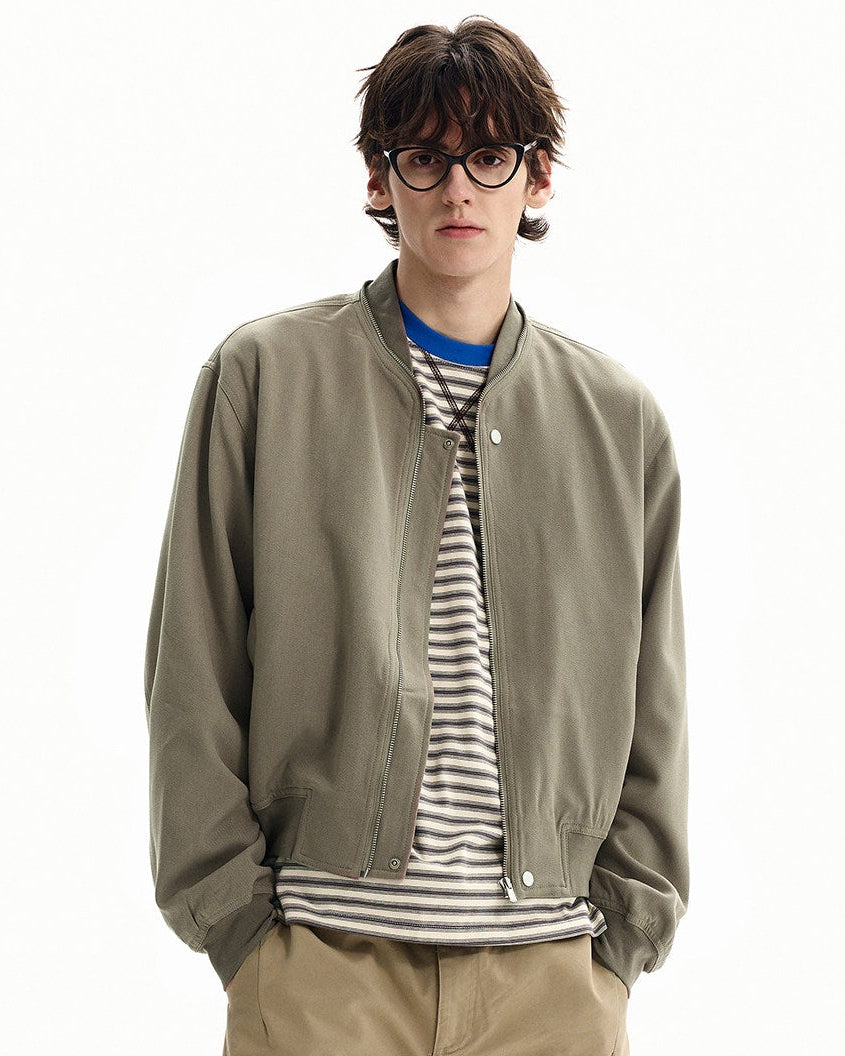 Essential Cotton Zip Short Jacket