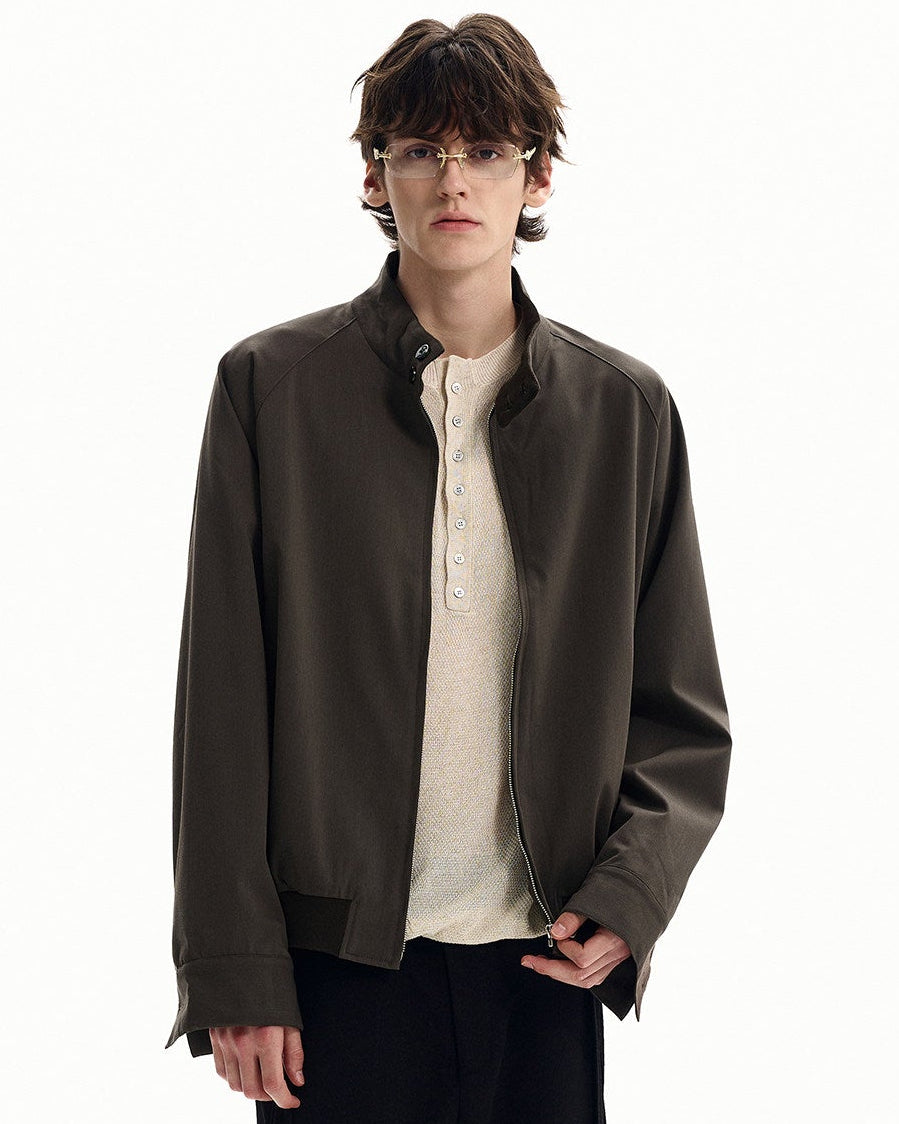 Refined Raglan Zip Jacket