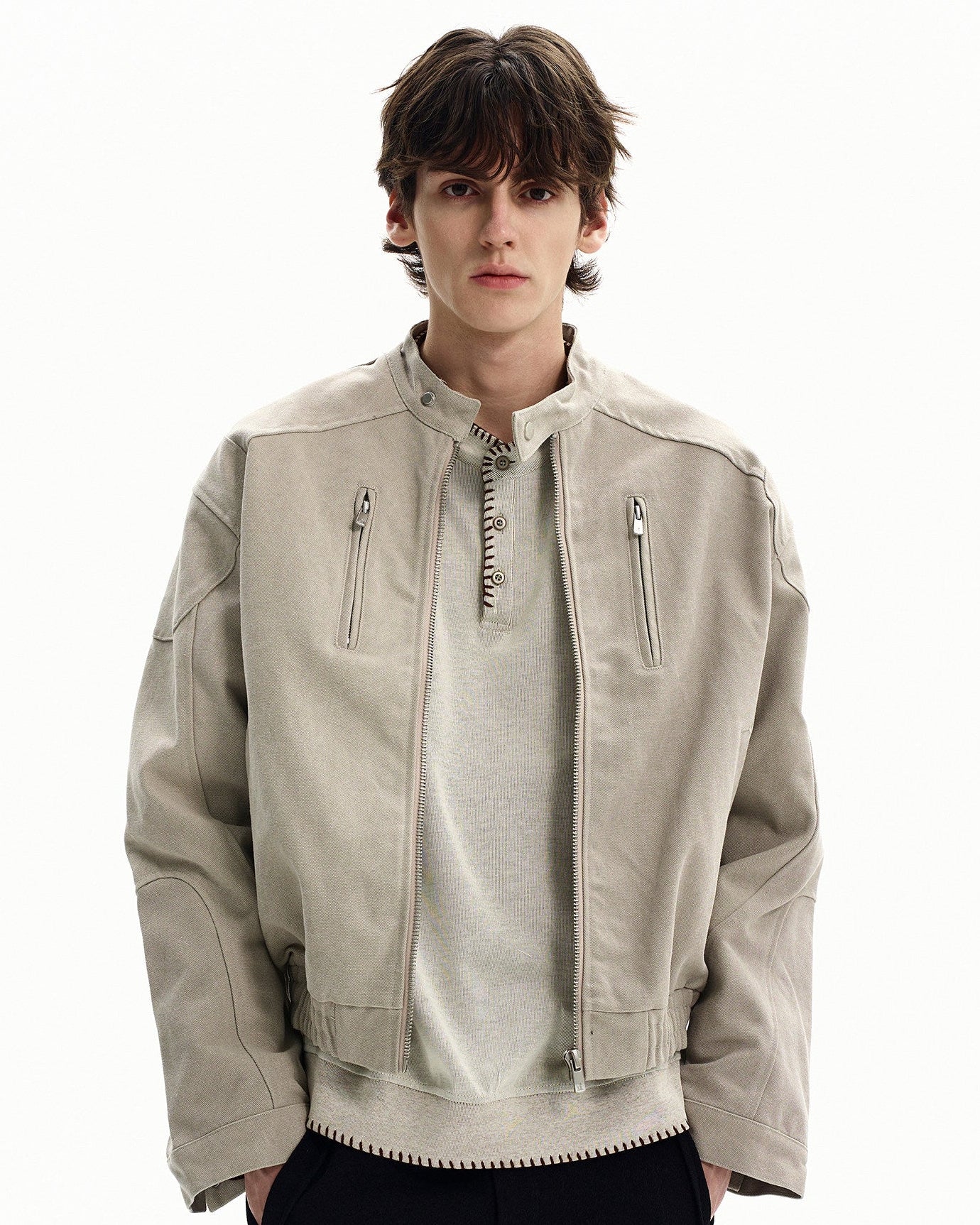 Structured Stretch Zip Jacket