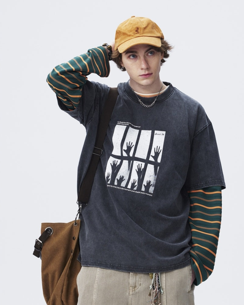 T-Shirt HANDS in Übergröße