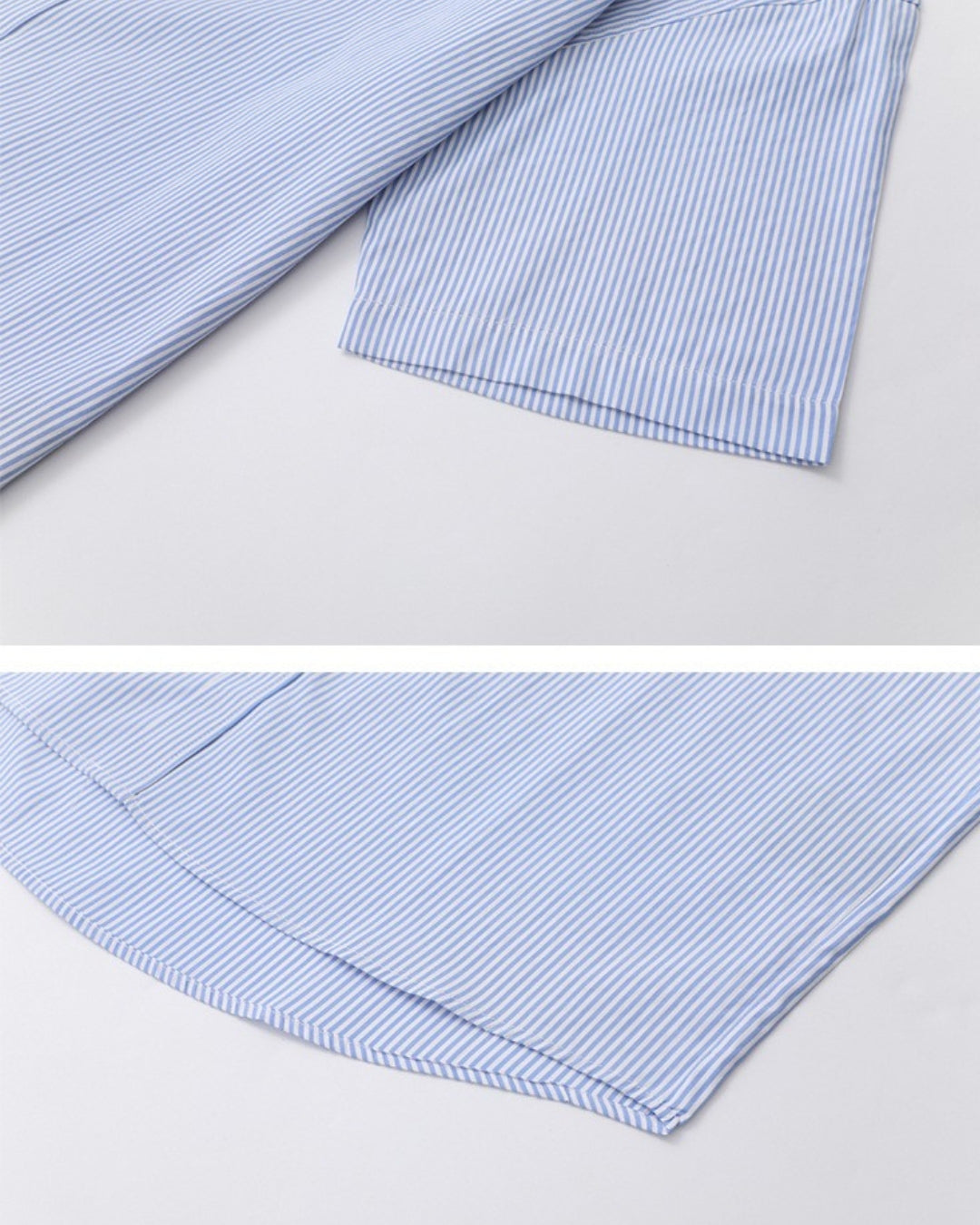 Chemise à manches courtes à rayures classiques
