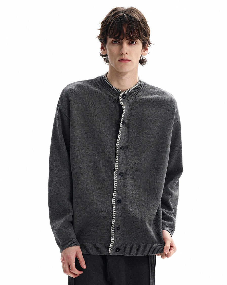 Fine Knit Button Cardigan