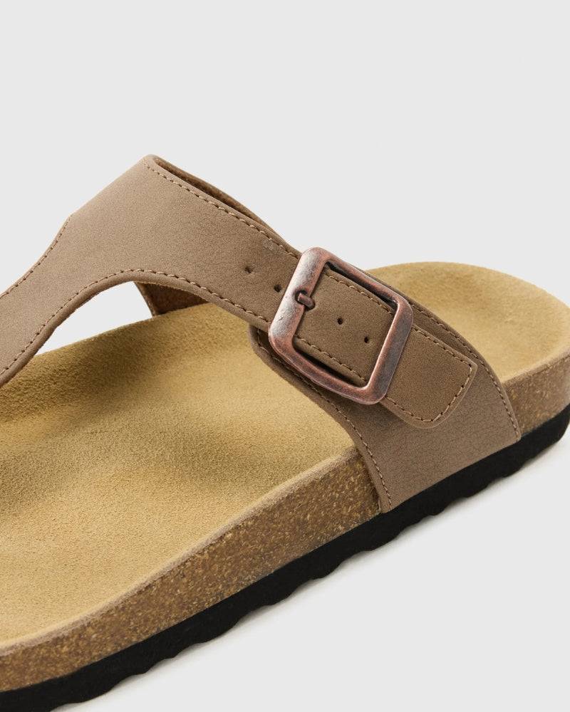Leather Toe-Post Sandals