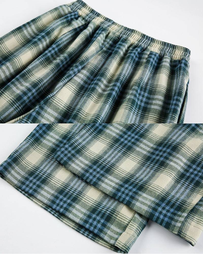 Relaxed Plaid Drawstring Pajama Pants