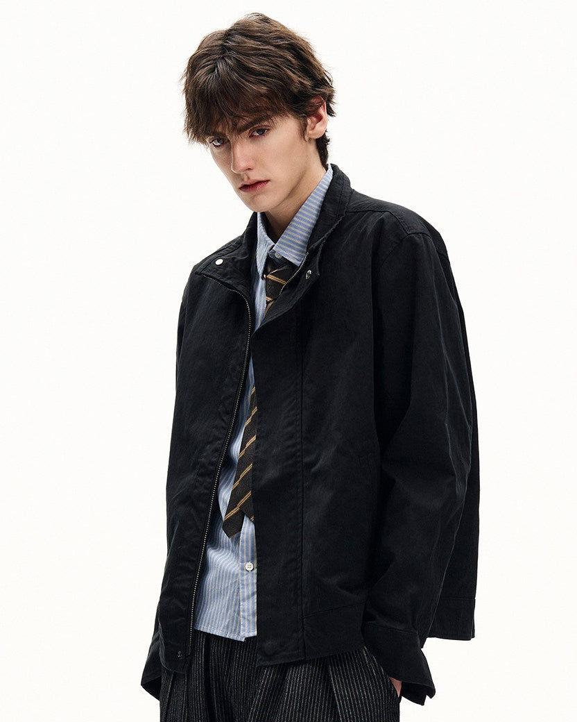 Solid Hooded Utility Jacket