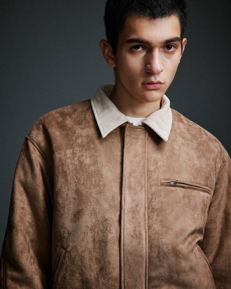 Sandstone Suede Bomber