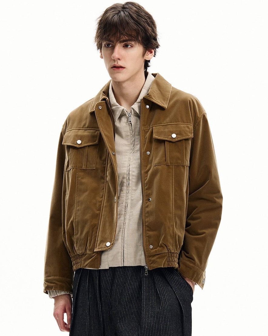 Structured Cotton Overshirt Jacket