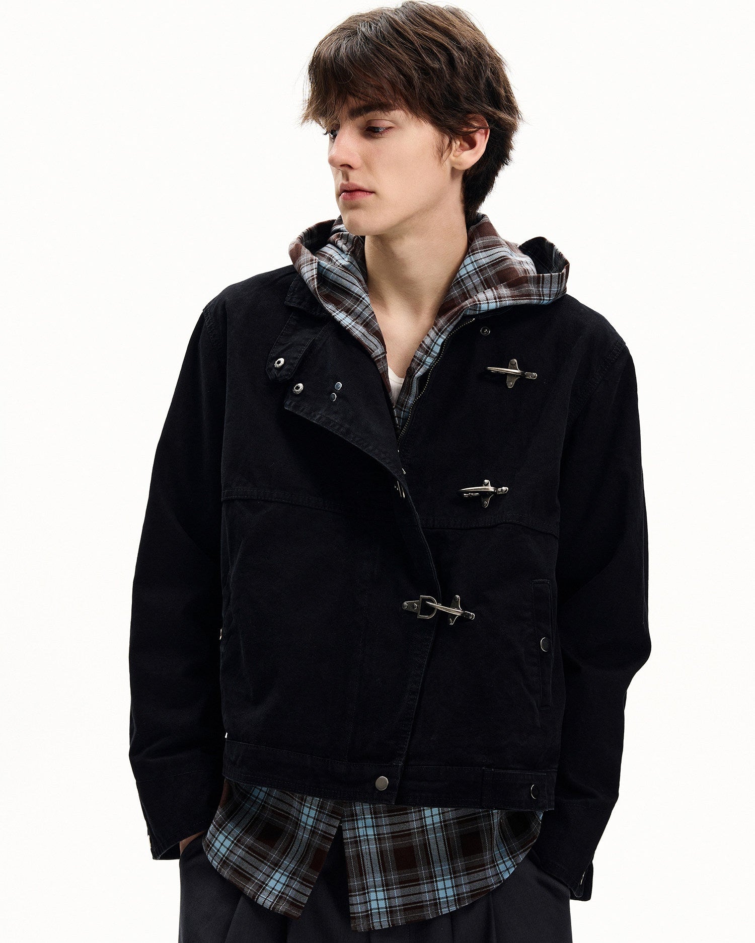 Washed Cotton Toggle Jacket