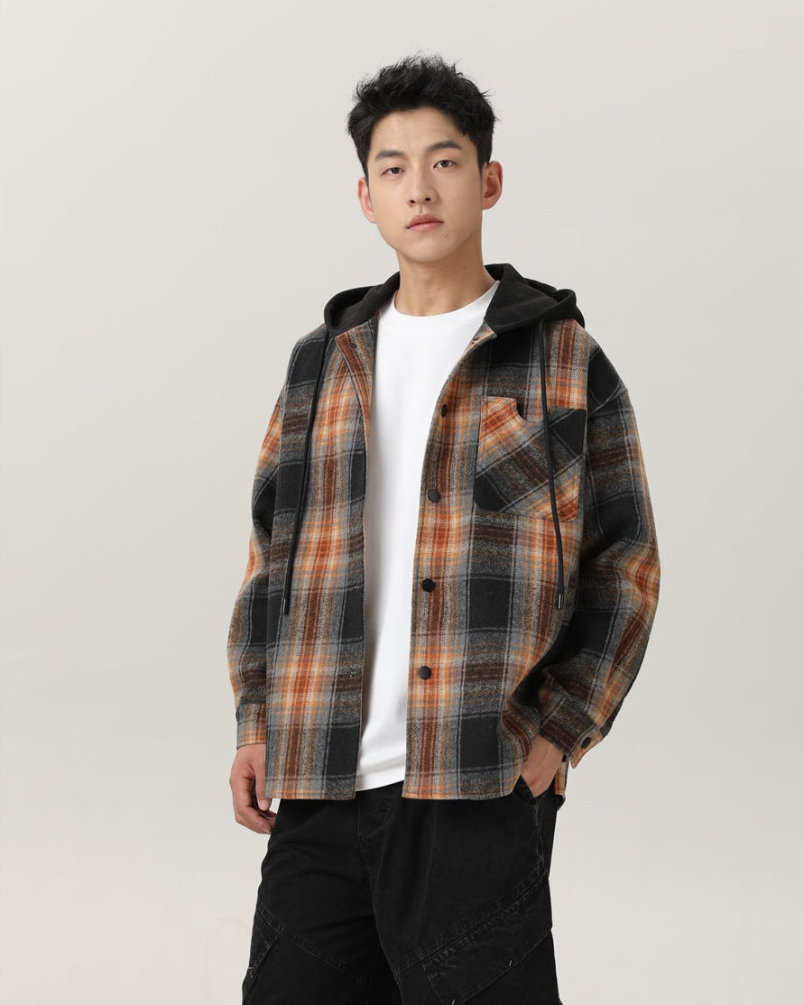 The Maillard Plaid Hood Jacket