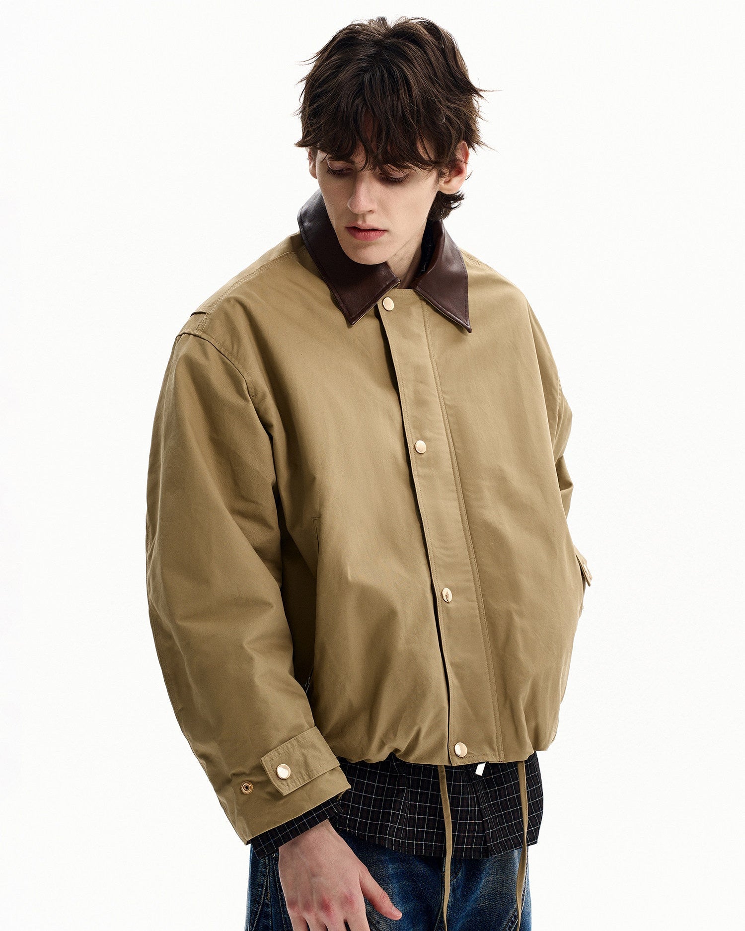 Clean Utility Cotton Zip Jacket