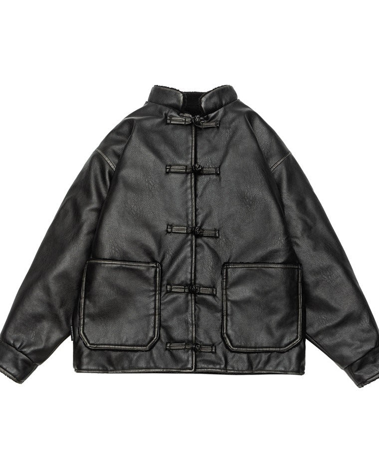 The Frostbound PU Padded Coat