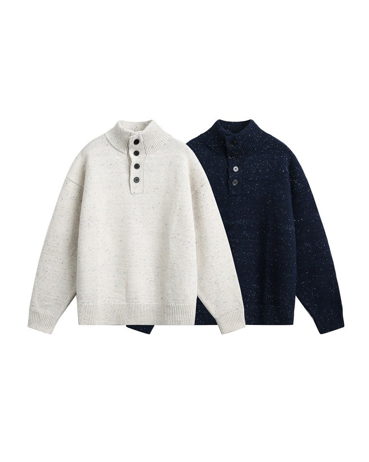 The Vantage Texture Stand-Up Collar Sweater