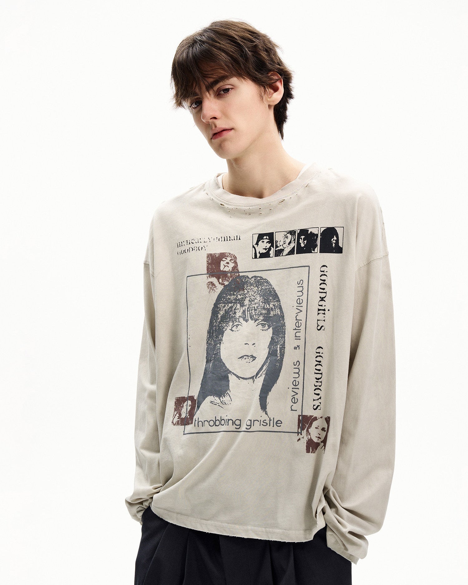 Vintage Wash Graphic Long Sleeve Tee