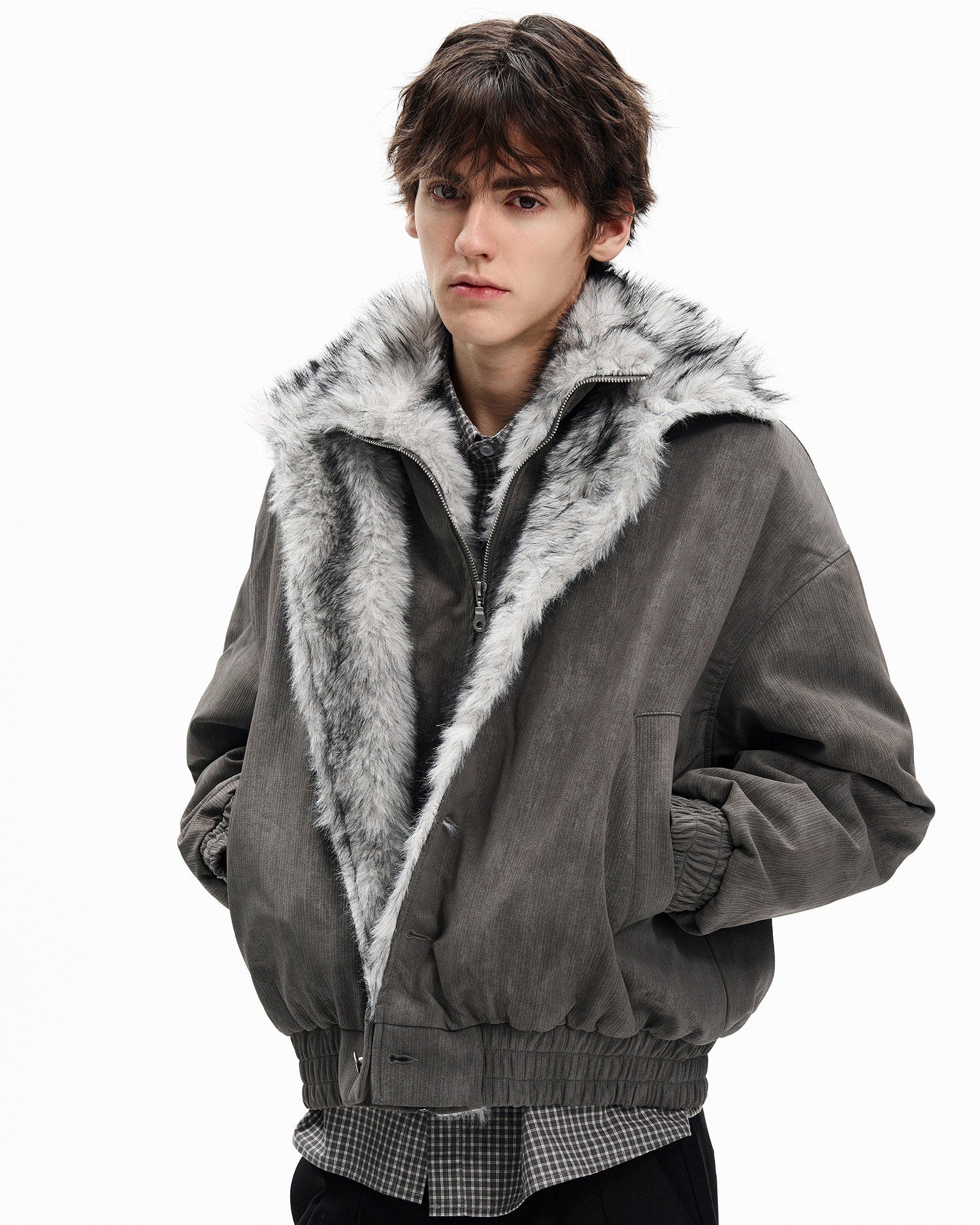 Corduroy Faux Fur Jacket