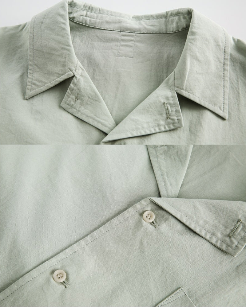 Chemise décontractée à col cubain