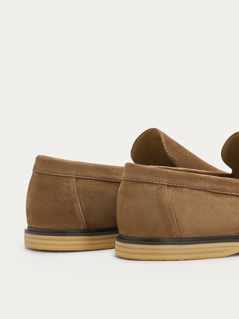 Tobacco Suede loafers