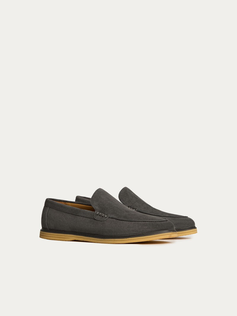Charcoal Suede loafers