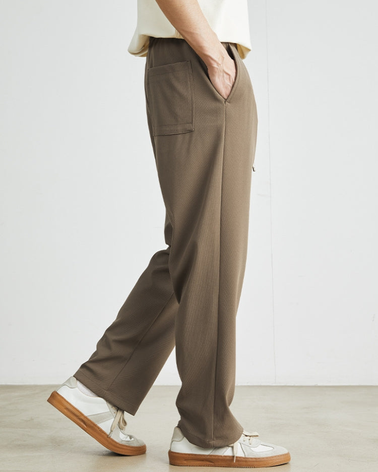 Soft Waistband Drawstrings Relaxed Pants