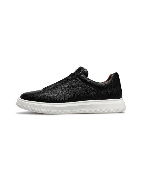 The Classic Black Urban Luxe Laceless Leather Sneaker