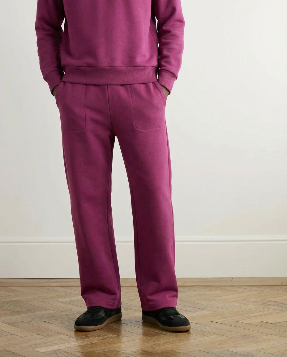 2-piece Loose Fit Hoodie and Joggers Set - Pink