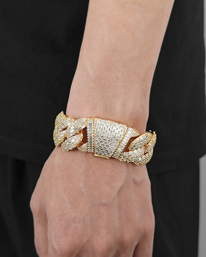 Baguette Iced Cuban Bracelet
