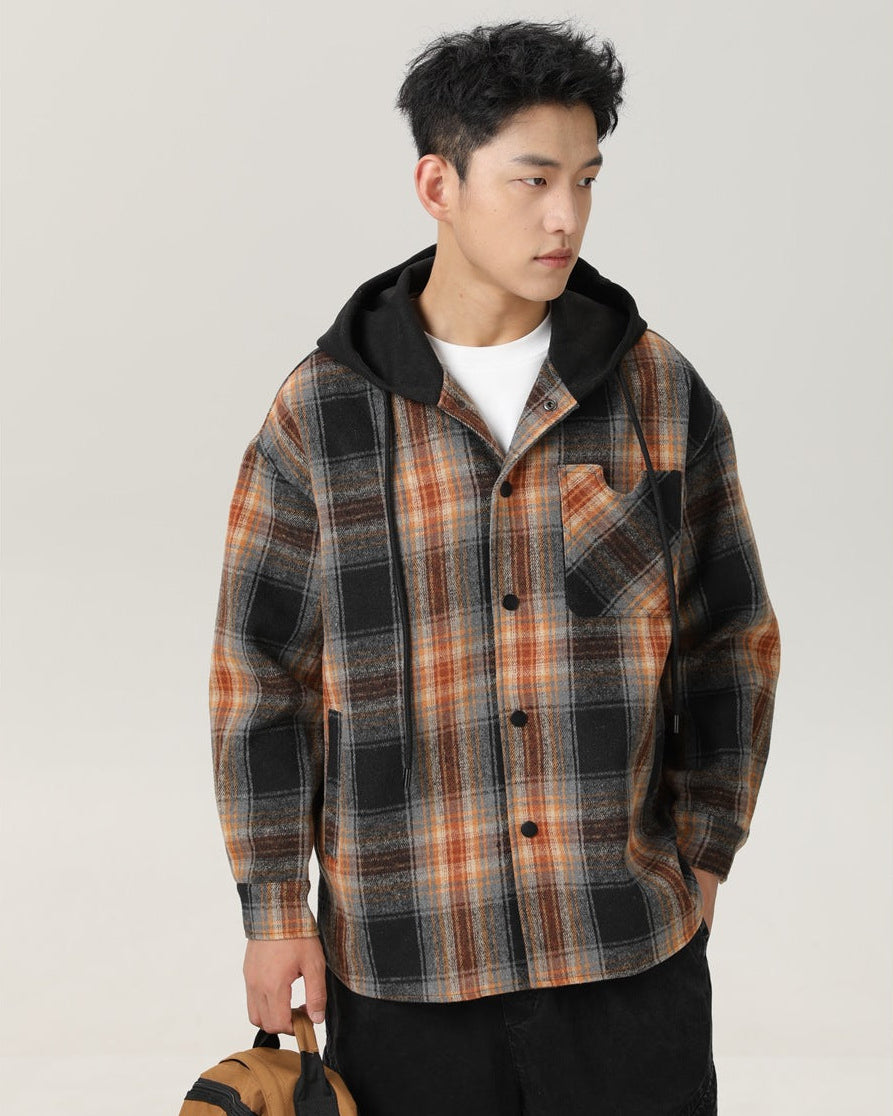 The Maillard Plaid Hood Jacket