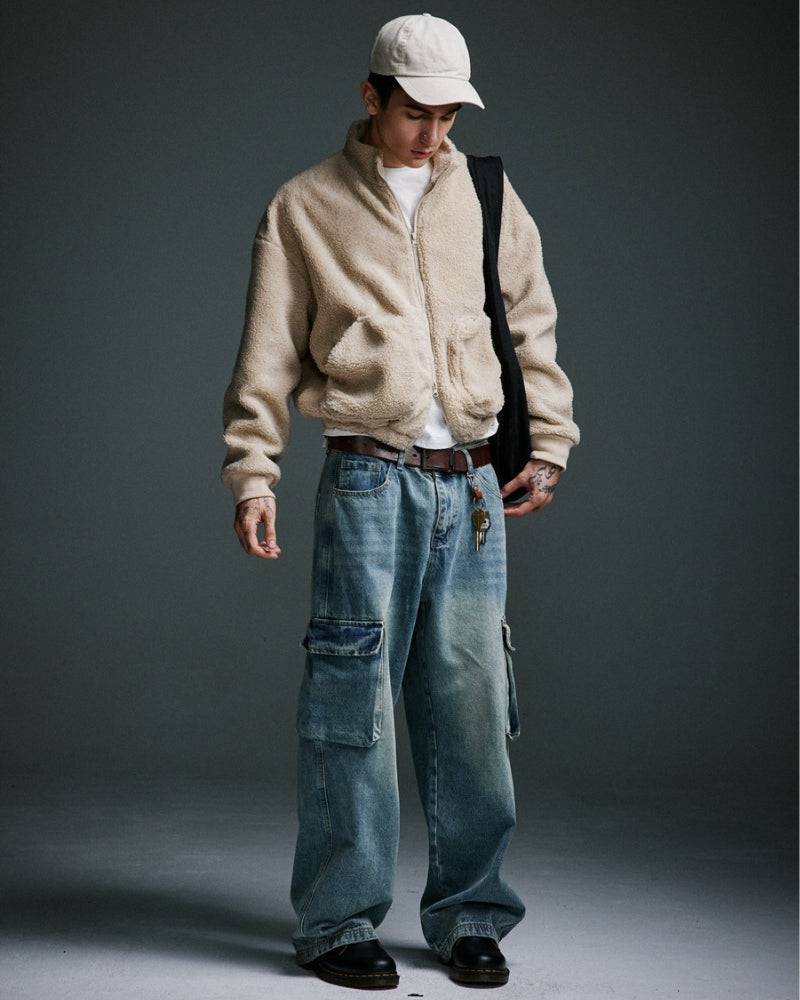 Teddy Relaxed Fit Fleece Zip Jacket