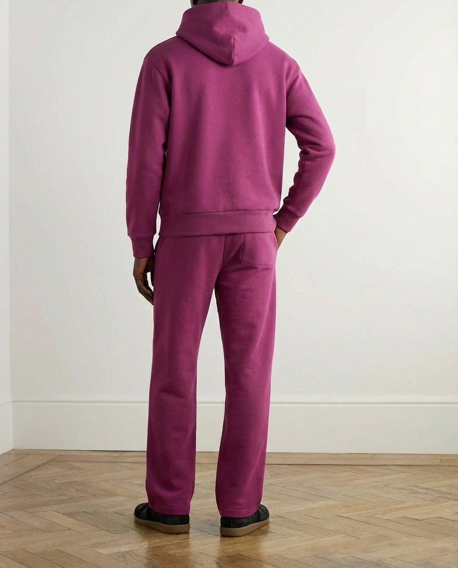 2-piece Loose Fit Hoodie and Joggers Set - Pink