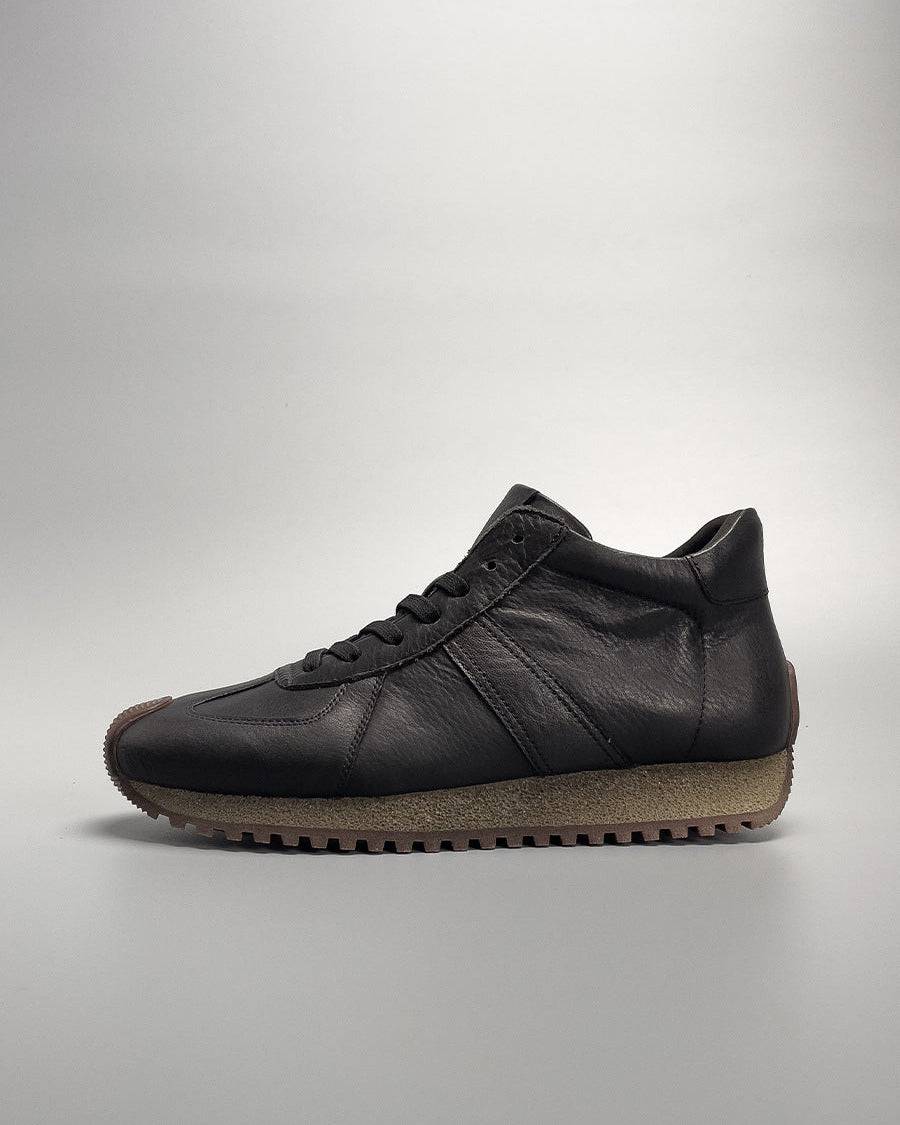 The HardBlack Martin Elite Leather Mid-Top Boots Sneaker