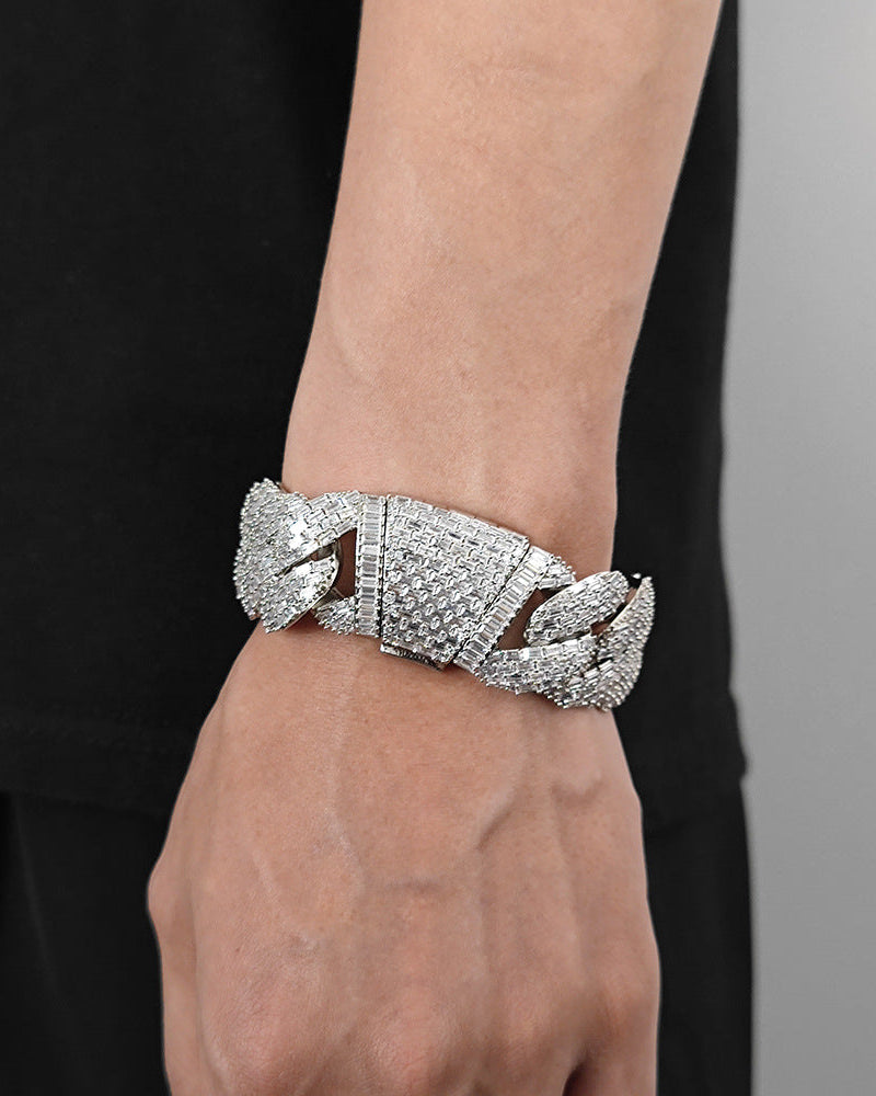 Baguette Iced Cuban Bracelet