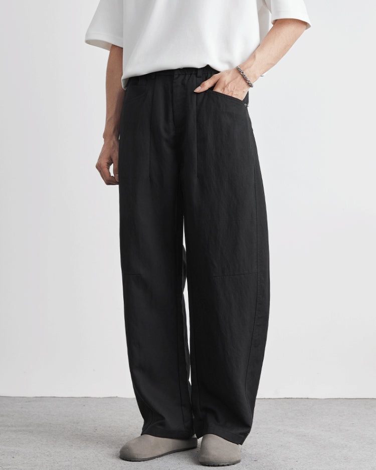 Jeans Look Locker geschnittene Hose mit weitem Bein