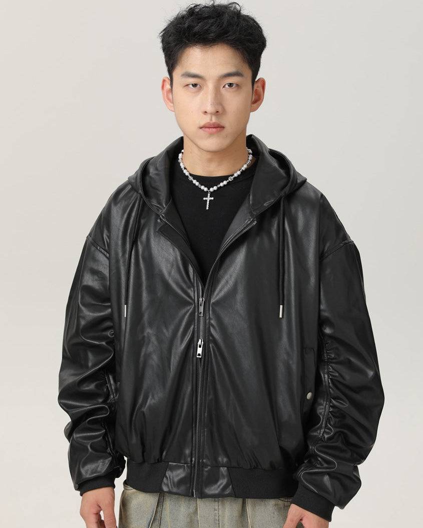 The Ravine Storm PU Hooded Jacket